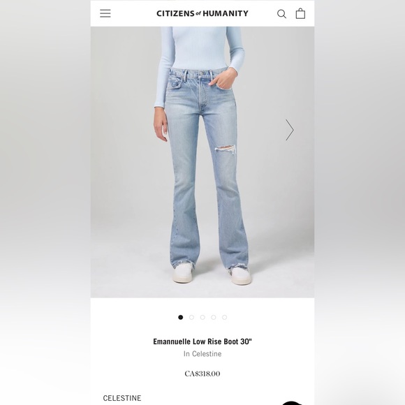 NWT! 🏷 Citizens of Humanity “Emanuelle” Jeans - Picture 1 of 6